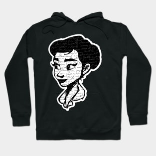 Audrey Hepburn T-Shirt Sticker Flowers Illustration Hoodie Notebook T-Shirt Hoodie